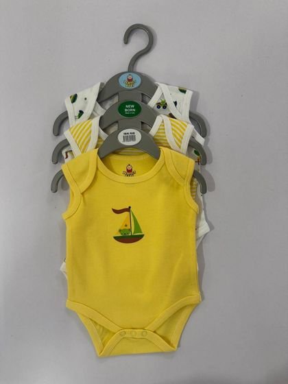 Baby Sailboat Sleeveless Romper (Pack of 5)