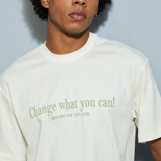 Men's Cream Statement Graphic Tee